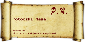 Potoczki Masa névjegykártya